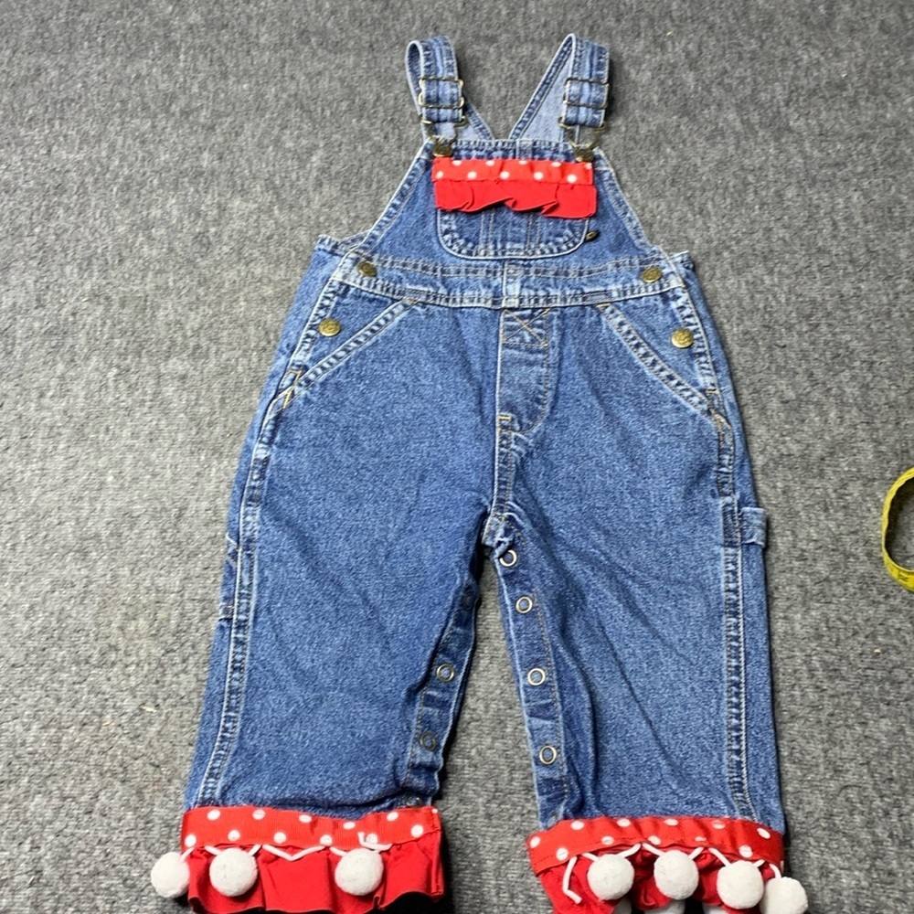 ❤️❤️Faded Glory Infant Denim Overalls Size 12 Months